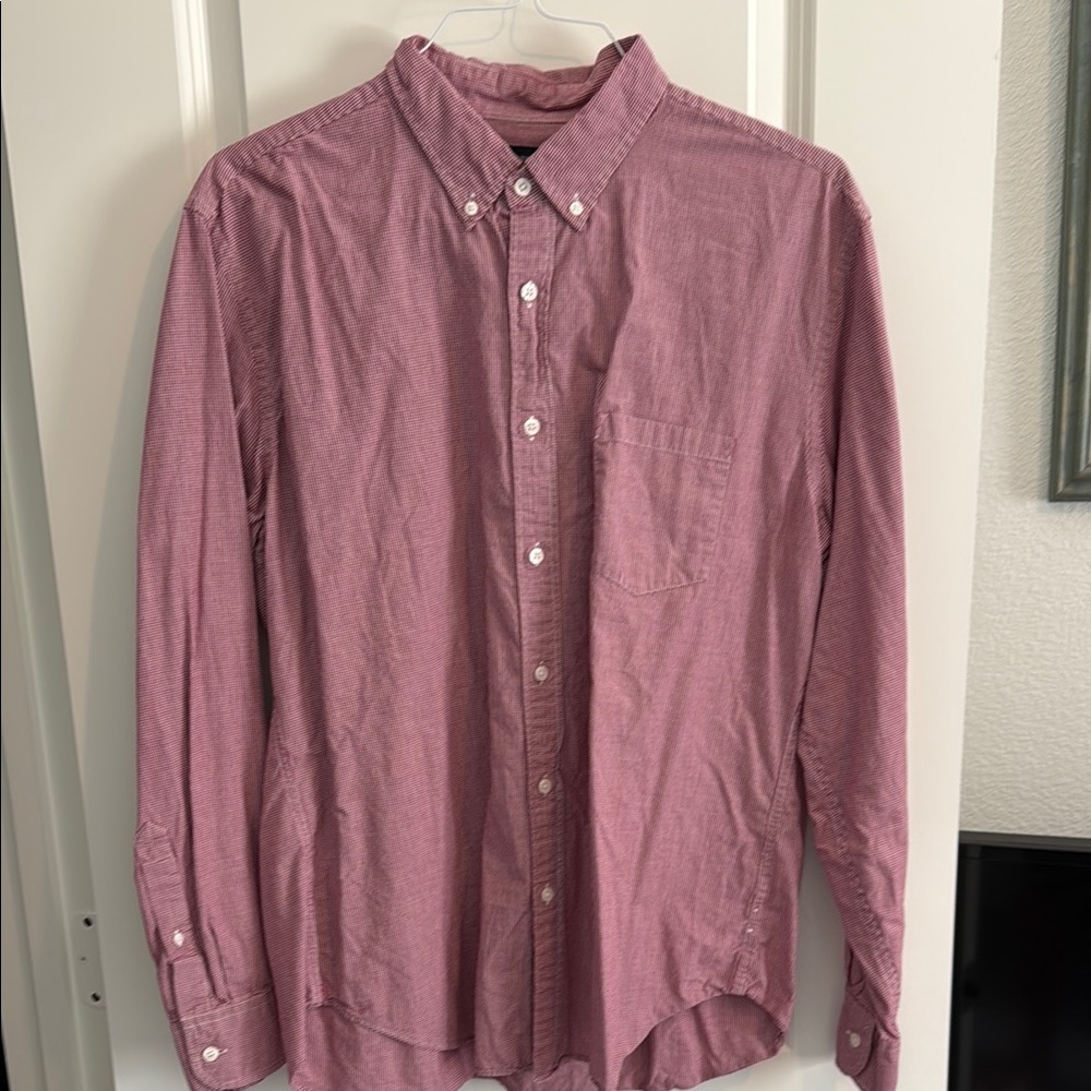 J. Crew Red Casual Button Down Shirt
